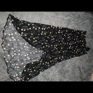 High low slit floral skirt